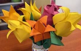 Wiosenne tulipany z origami 14